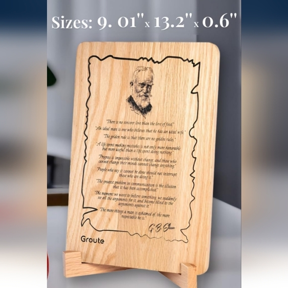 Groute Engraved Wooden Plaque with Inspirational Quote - Picture 2 of 7